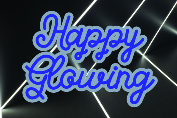 Neon Light Font PNG with transparent background - Preview 2