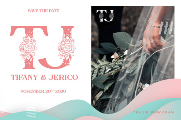 Fragie Monogram Font PNG with transparent background - Preview 2