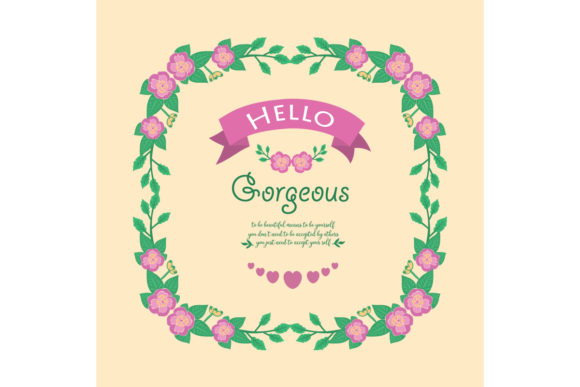 Greeting Card Design for Hello Gorgeous Grafika Szablony Graficzne Przez stockfloral