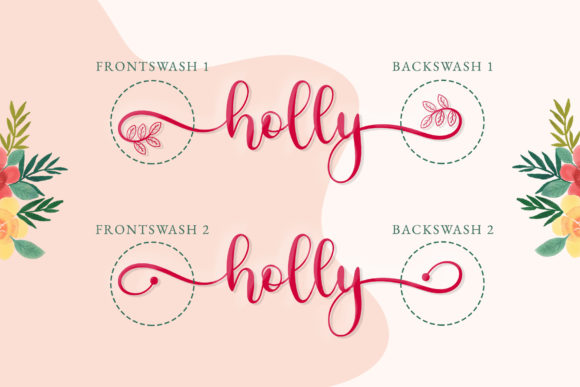 Holly Script Font PNG with transparent background - Preview 1