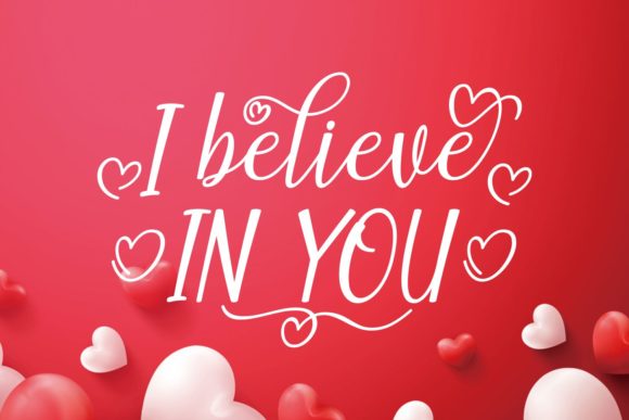 I Love Myself Font PNG with transparent background - Preview 2