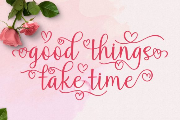 I Love Myself Font PNG with transparent background - Preview 3