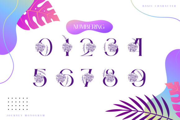 Journey Monogram Font PNG with transparent background - Preview 6