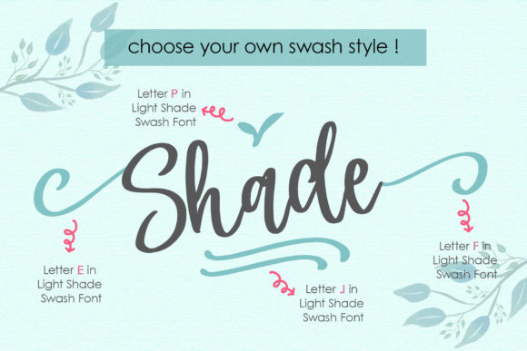 Light Shade Font PNG with transparent background - Preview 1