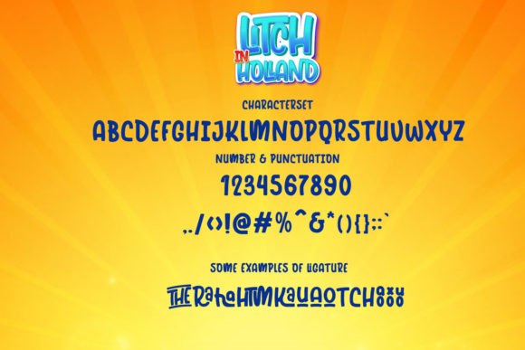Litch in Holland Font PNG with transparent background - Preview 3