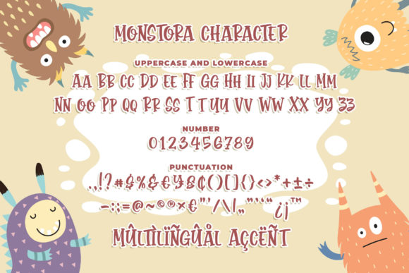 Monstora Font PNG with transparent background - Preview 4