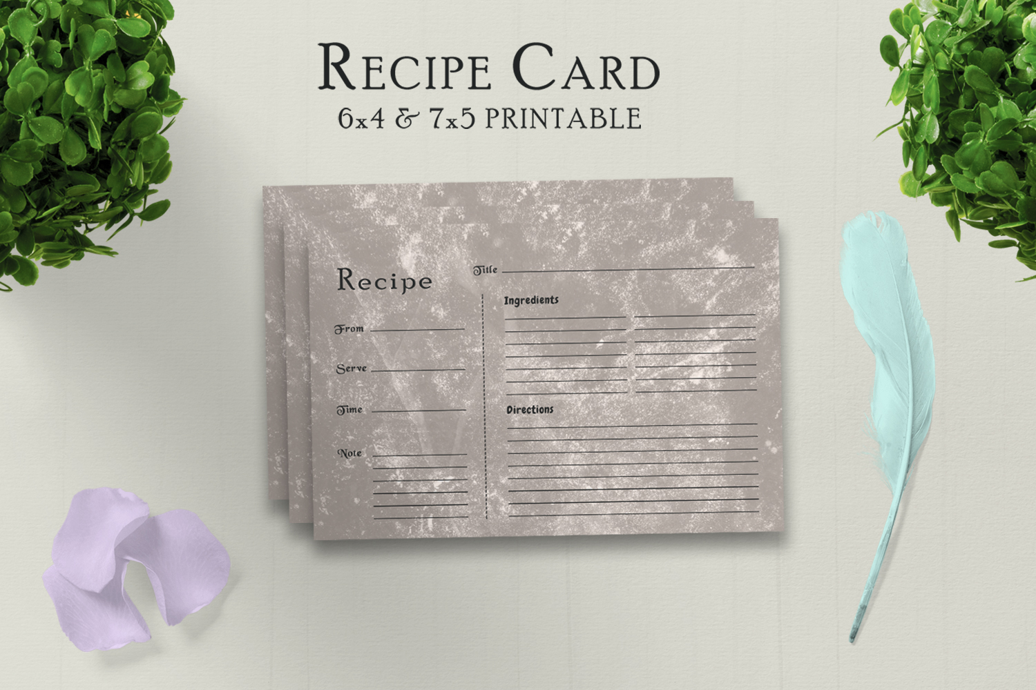 Muddy Recipe Card Printable V31