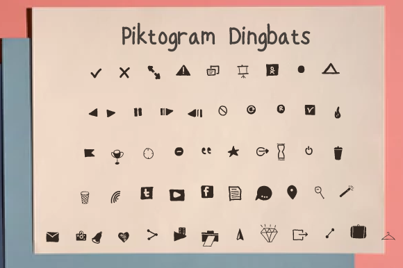 Piktogram Font PNG with transparent background - Preview 2