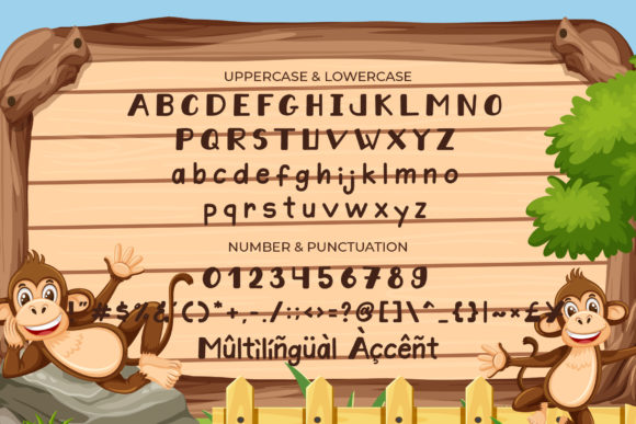 Planet Monkey Font PNG with transparent background - Preview 4