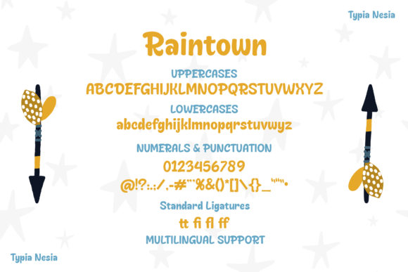 Raintown Font PNG with transparent background - Preview 4