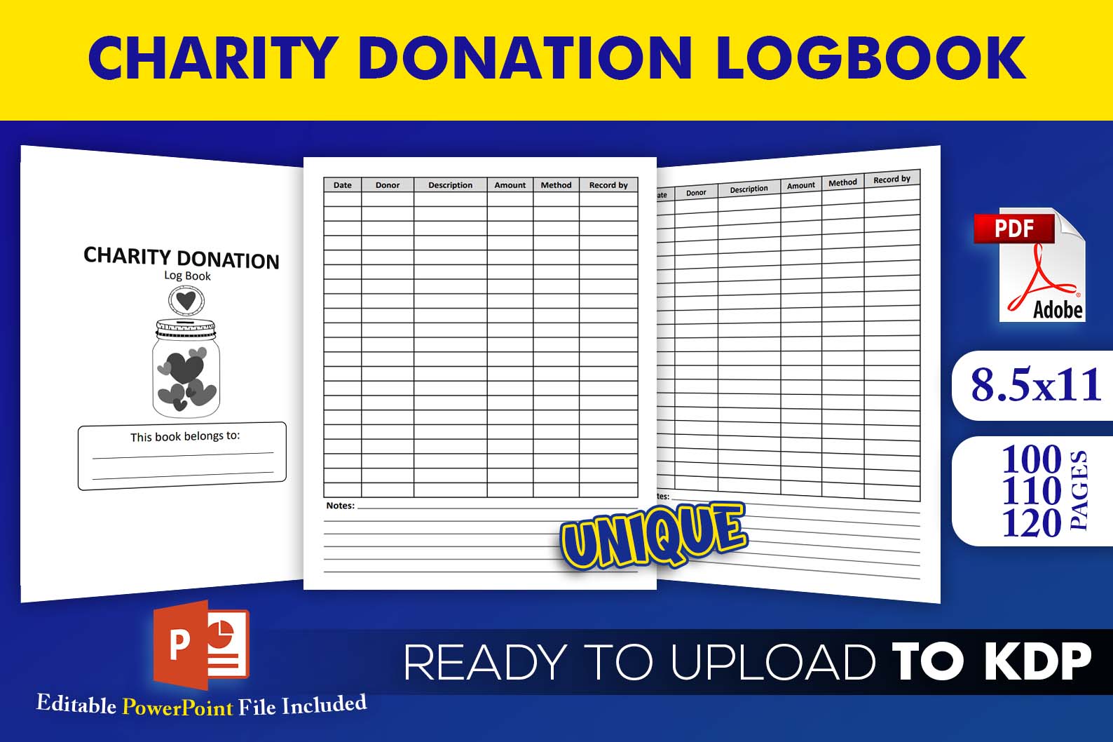 Charity Donation Log Book | KDP Interior Graphic by Beast Designer ...