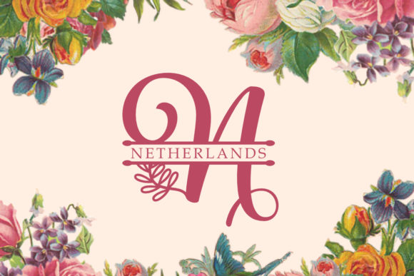 Albanian Olive Monogram Font - Preview 1