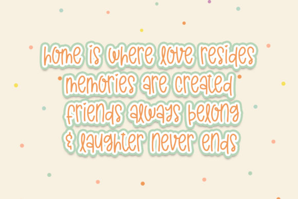 Flying Home Font PNG with transparent background - Preview 1