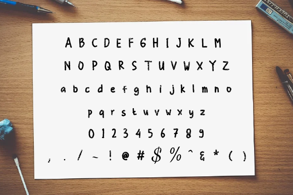 Just Kids Font PNG with transparent background - Preview 1