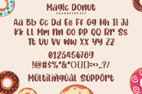 Magic Donut Font PNG with transparent background - Preview 2