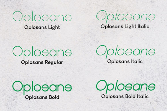 Oplosans Font PNG with transparent background - Preview 1