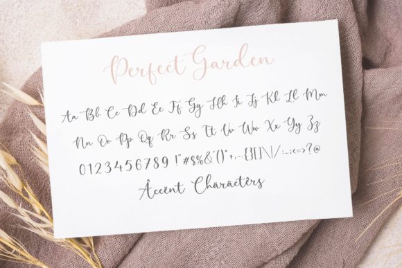Perfect Garden Font PNG with transparent background - Preview 5