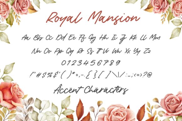 Royal Mansion Font PNG with transparent background - Preview 5