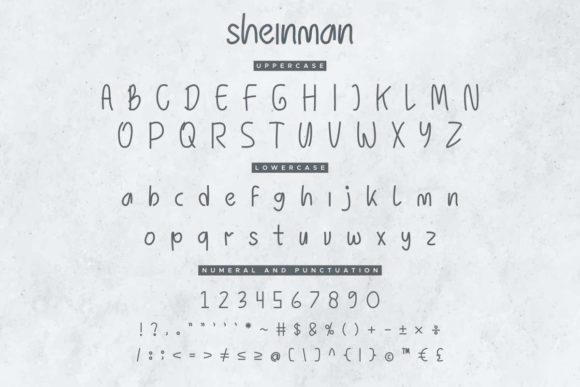 Sheinman Font PNG with transparent background - Preview 3