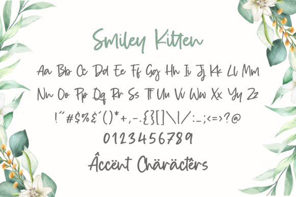 Smiley Kitten Font PNG with transparent background - Preview 5