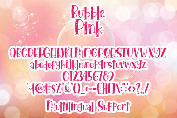Bubble Pink Font - Preview 6