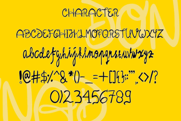 Donad Font PNG with transparent background - Preview 5