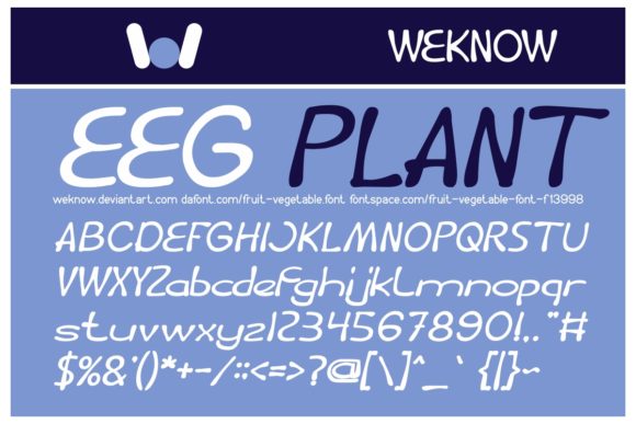 Fruit and Vegetable Font - Preview 2