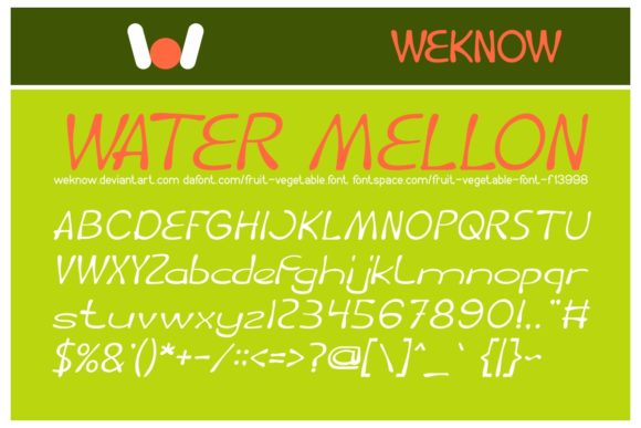 Fruit and Vegetable Font - Preview 3