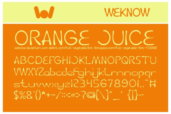 Fruit and Vegetable Font - Preview 4