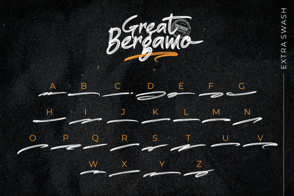 Great Bergamo Font PNG with transparent background - Preview 4