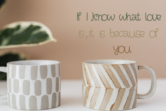Hot Tea Font PNG with transparent background - Preview 2