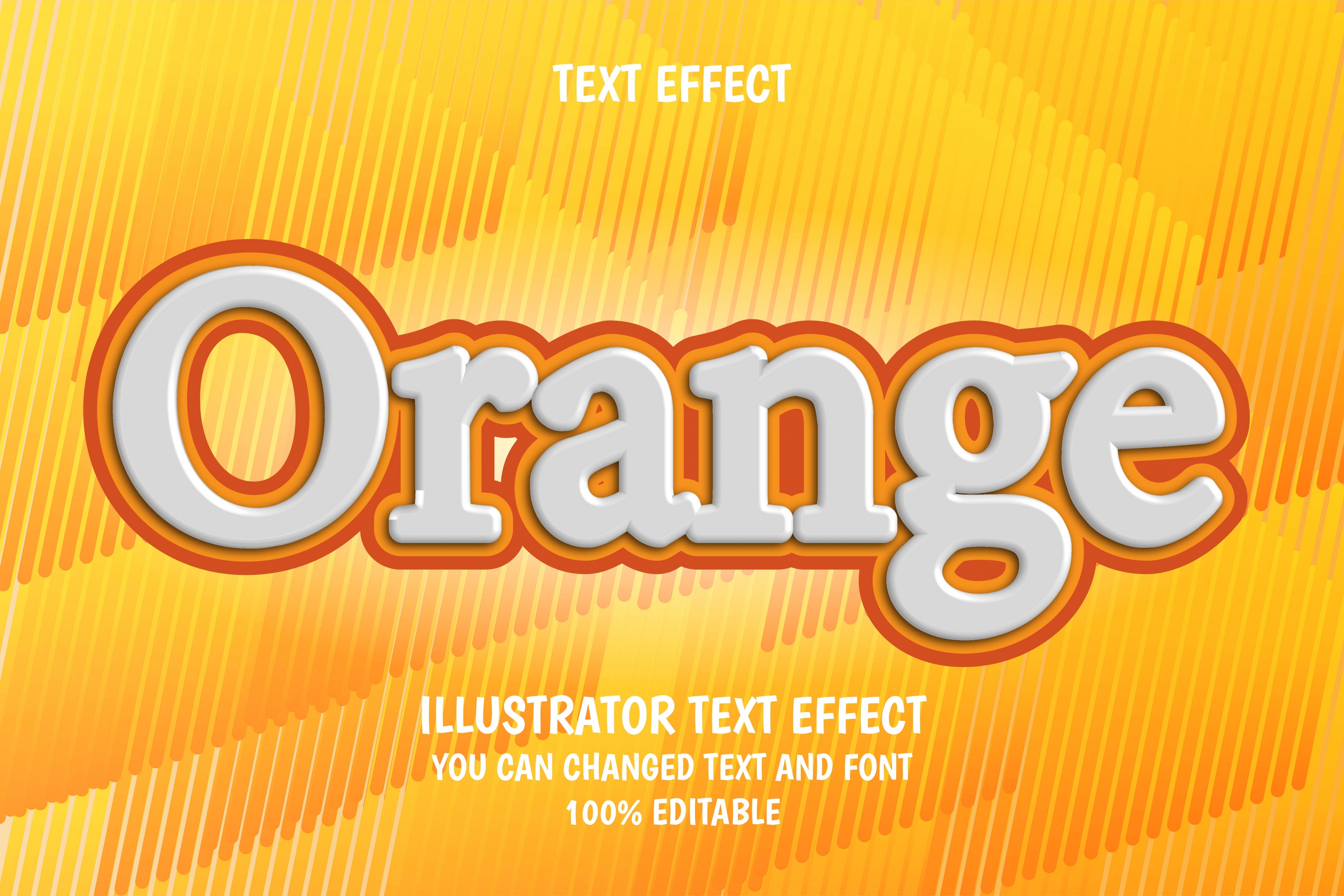 Orange Editable Text Effect Graphic by 4gladiator.studio44 · Creative ...