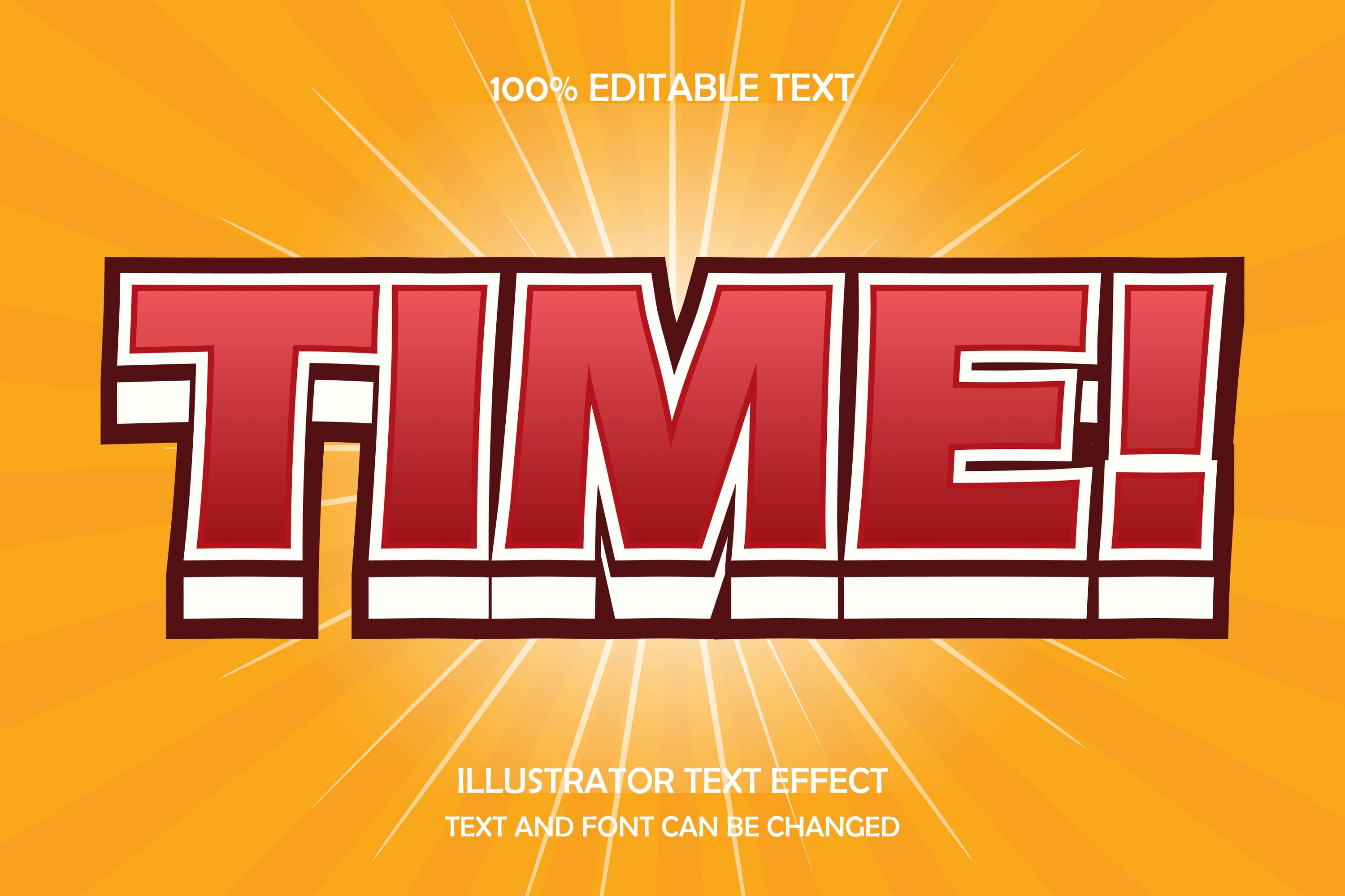 Time Editable Text Effect Graphic by 4gladiator.studio44 · Creative Fabrica