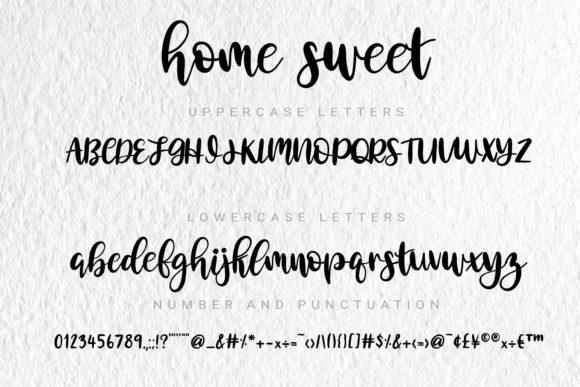 Home Sweet Font PNG with transparent background - Preview 4