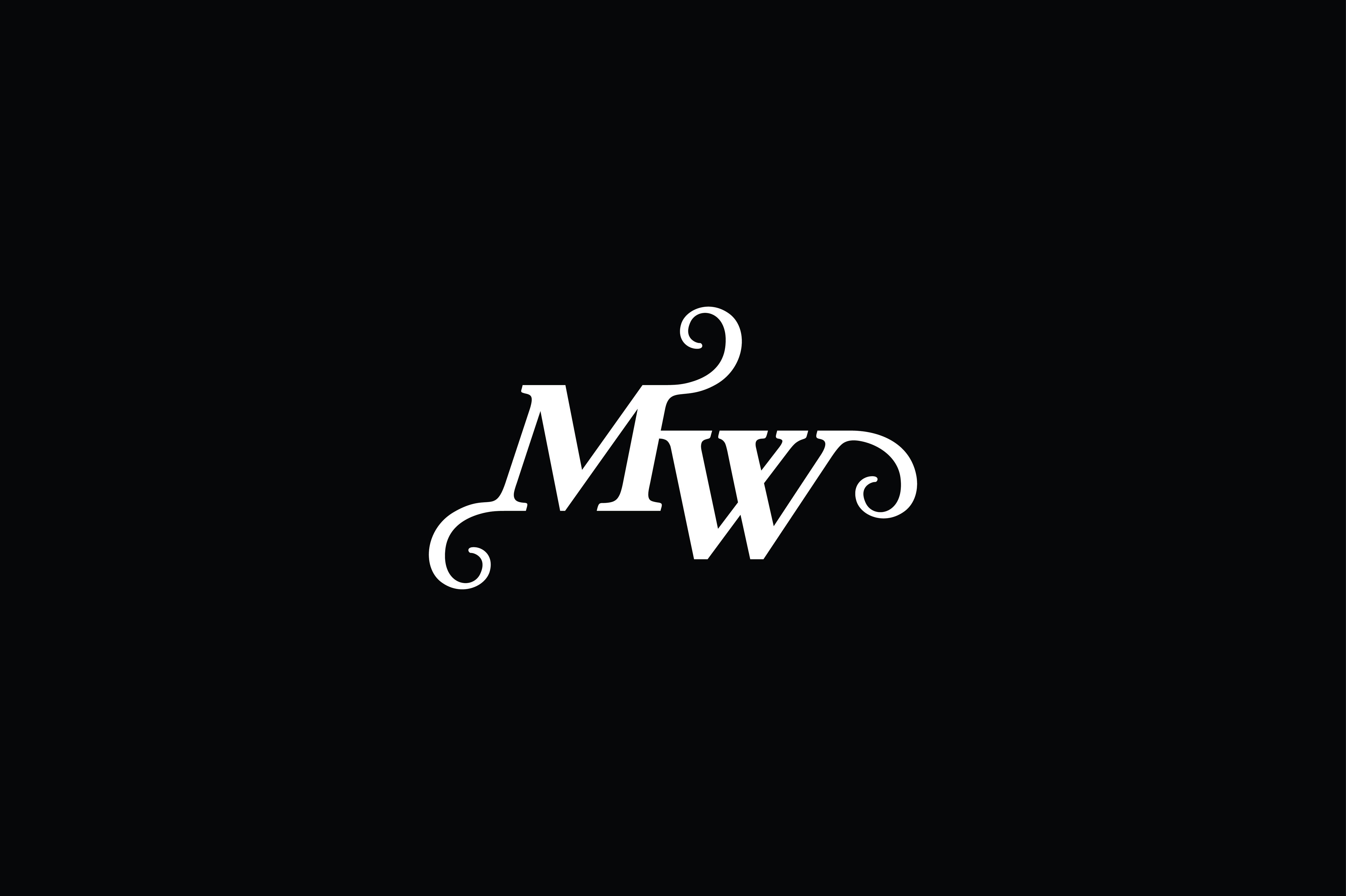 Monogram MW Logo V2 Graphic by Greenlines Studios · Creative Fabrica
