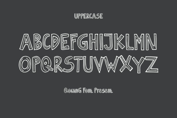 Qowing Font PNG with transparent background - Preview 2