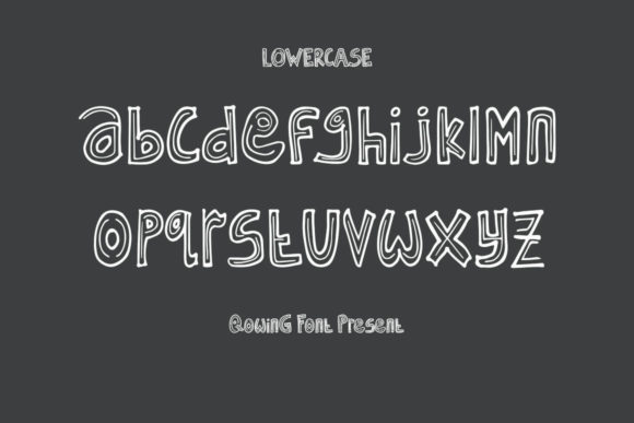Qowing Font PNG with transparent background - Preview 3