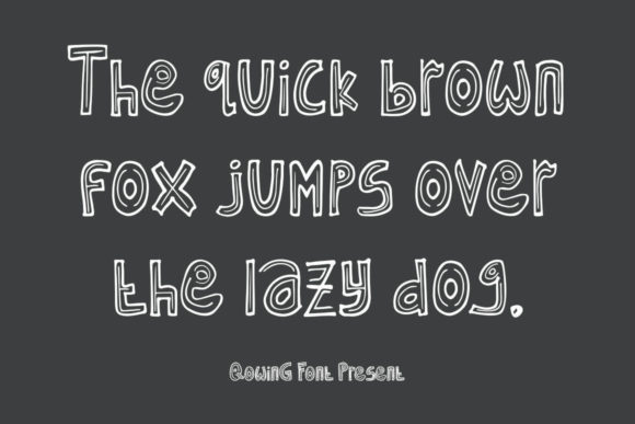 Qowing Font PNG with transparent background - Preview 5