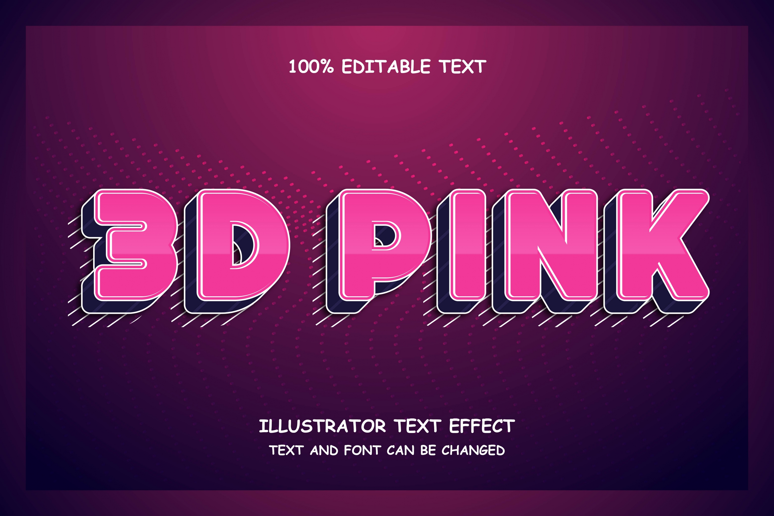 3D Pink - Text Effect Graphic by 4gladiator.studio44 · Creative Fabrica