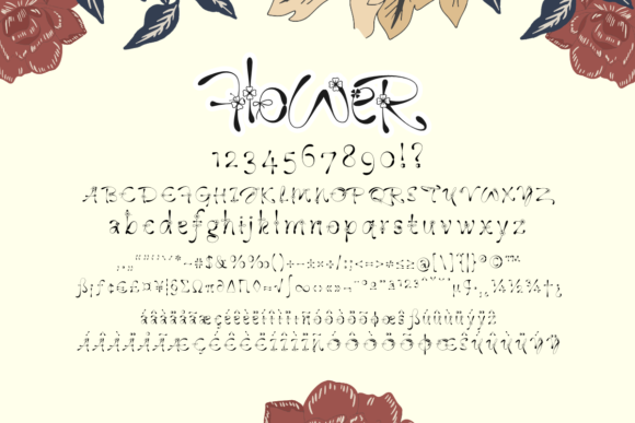 Flower Font - Preview 4