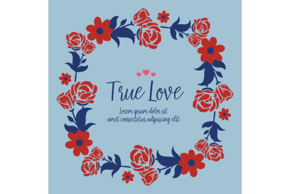Wallpaper Design for True Love Card Grafika Szablony Graficzne Przez stockfloral