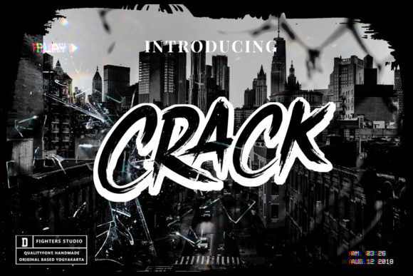 Crack Display Font By Dansdesign