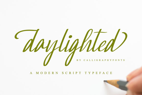 Daylighted Font PNG with transparent background - Preview 1