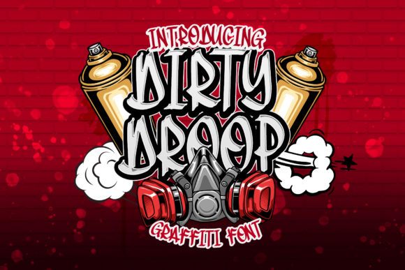 Dirty Droop Display Font By Dansdesign