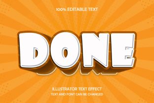 Done - Text Effect Graphic by 4gladiator.studio44 · Creative Fabrica