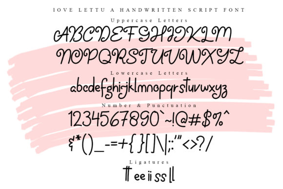 Love Lettu Font font preview - 5