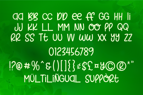 Matcha Smoothies Font PNG with transparent background - Preview 1