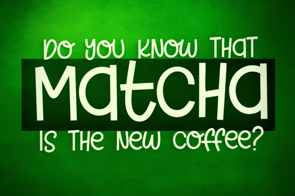 Matcha Smoothies Font PNG with transparent background - Preview 4