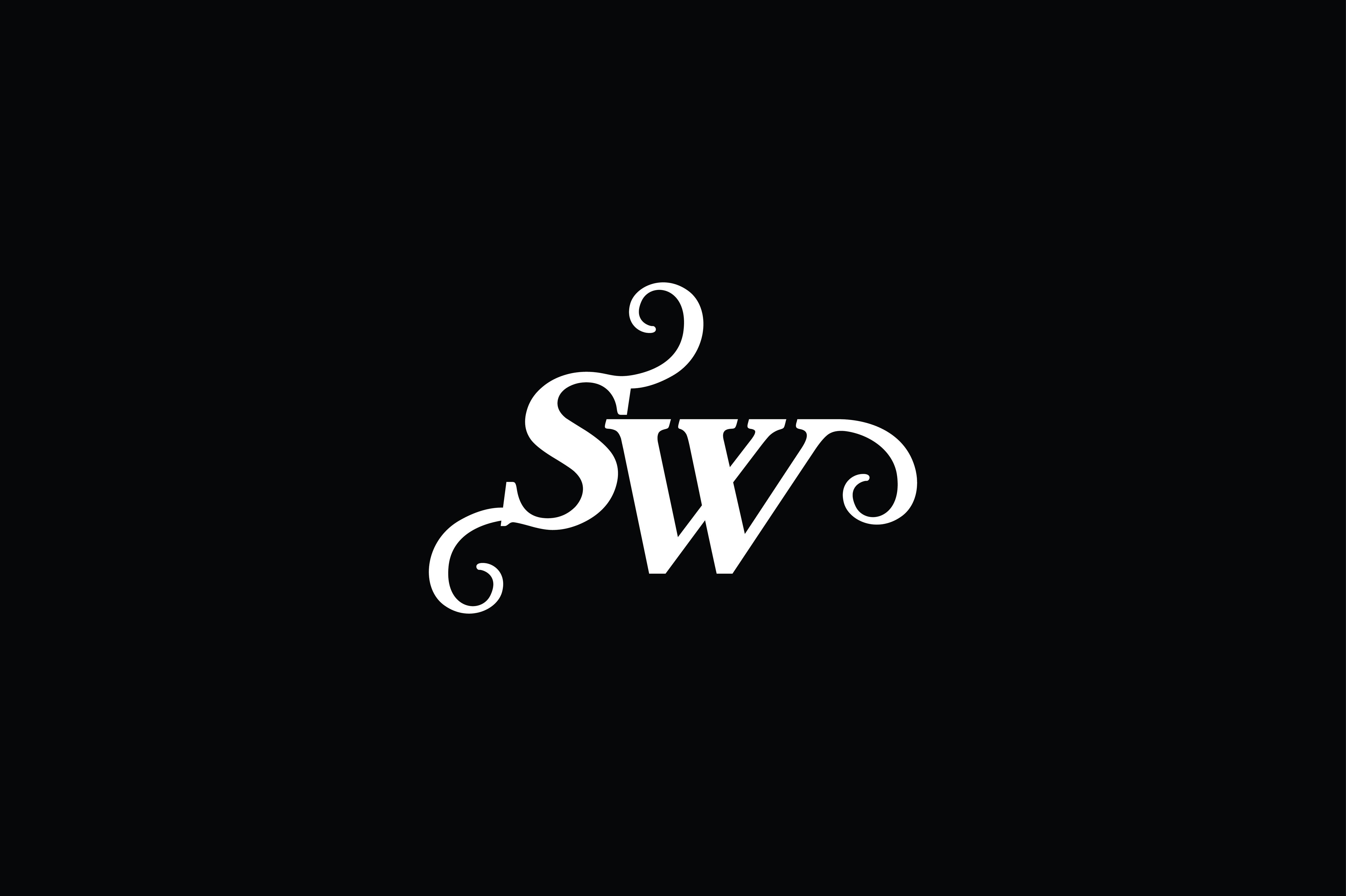 Monogram SW Logo V2 Graphic by Greenlines Studios · Creative Fabrica