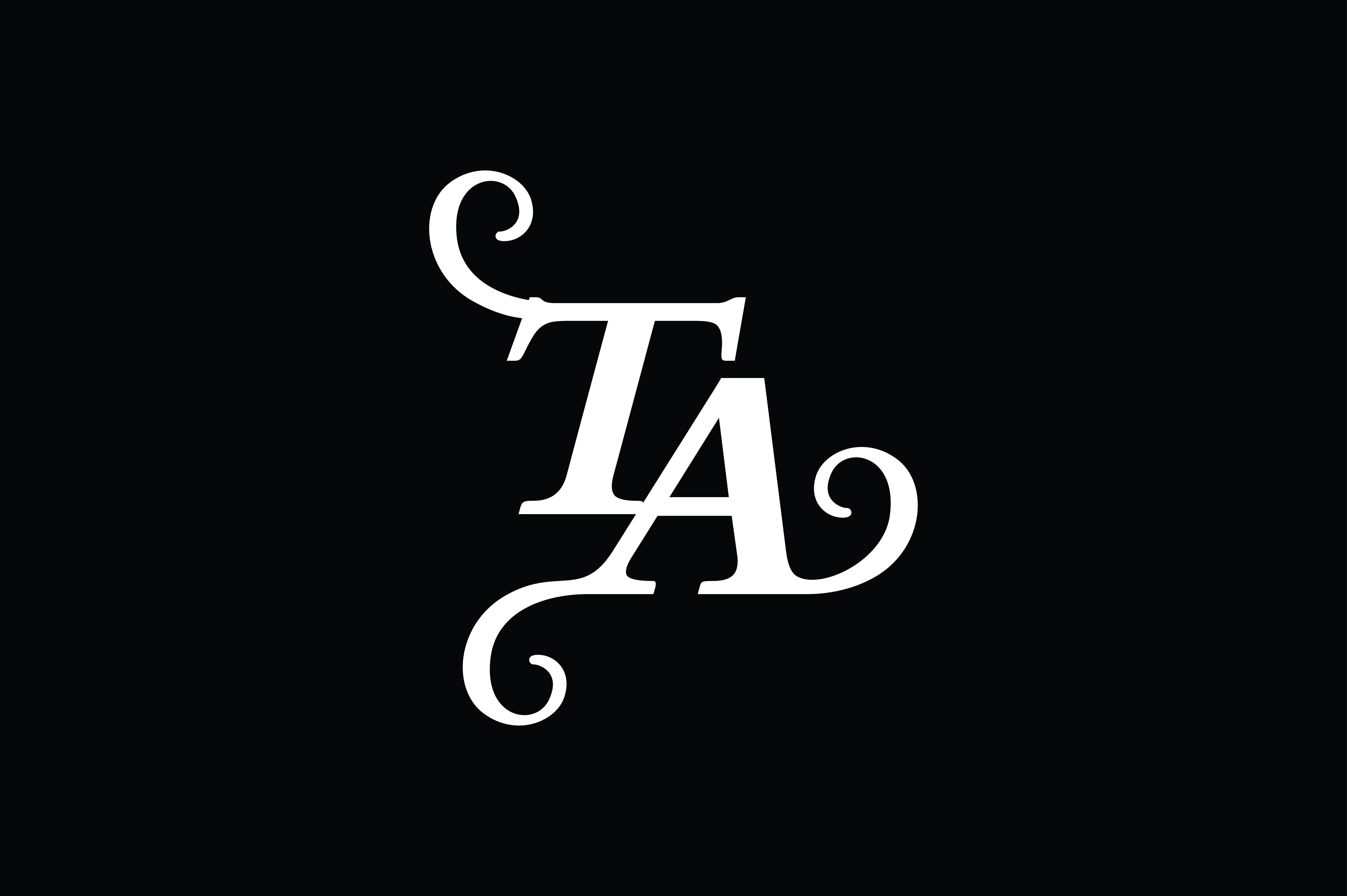 Monogram TA Logo V2 Graphic by Greenlines Studios · Creative Fabrica